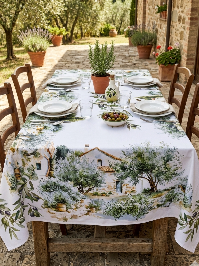 Tovaglia 'Paesaggio toscano'