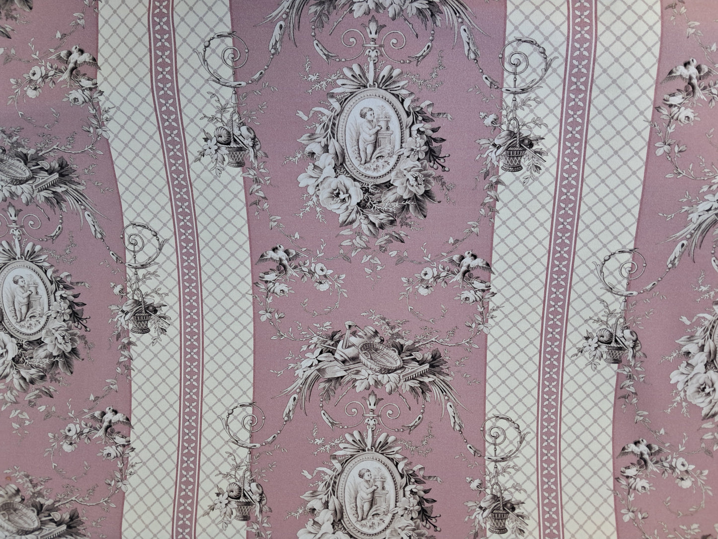 Tessuto Toile de joie con medaglione